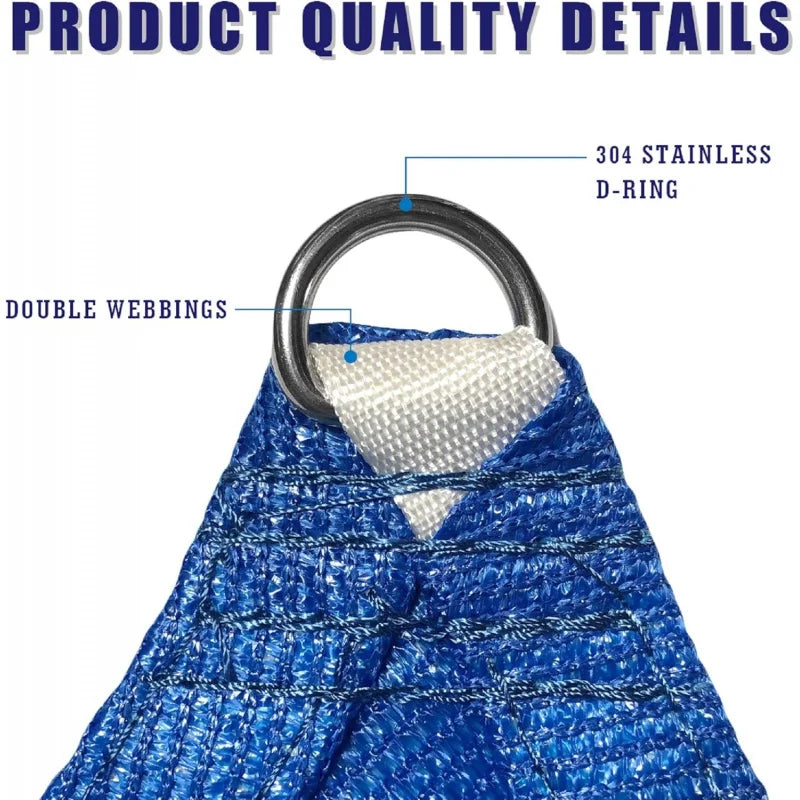 20'×22' Blue Rectangle Shade Canopy, Heavy Duty Commercial Grade