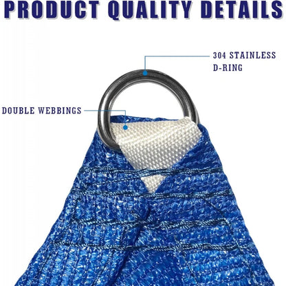 20'×22' Blue Rectangle Shade Canopy, Heavy Duty Commercial Grade