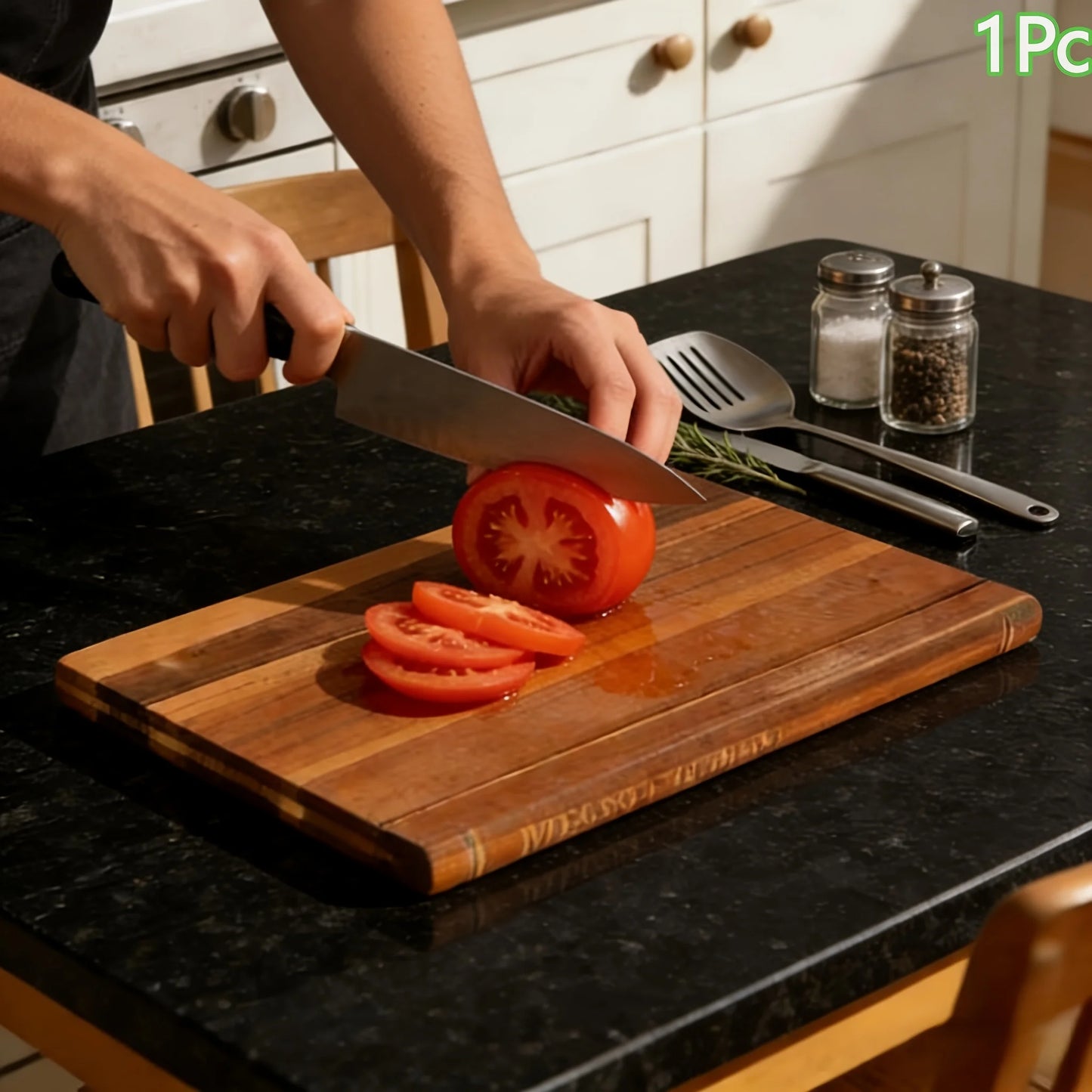 Solid Wood Book Shaped Cutting Board with Wooden Stand