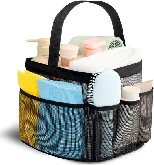 Mesh Shower Caddy with 9 Pockets, Quick Dry