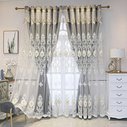 1PC Curtains dual-layer design for privacy and light control