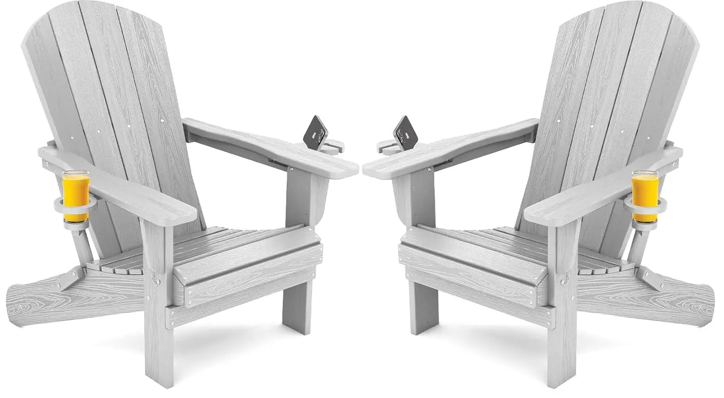 Adirondack Chairs Set of 2 HDPE All Weather Use