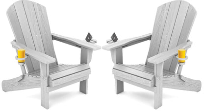 Adirondack Chairs Set of 2 HDPE All Weather Use