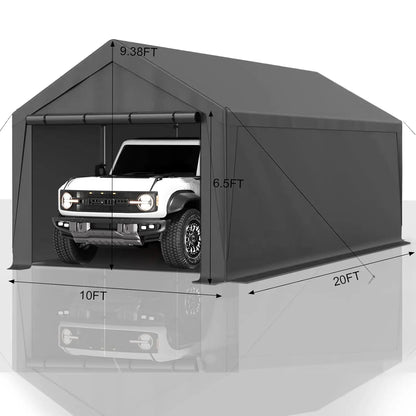 Carport 10x20 Ft Heavy Duty Steel Canopy Storage Shed