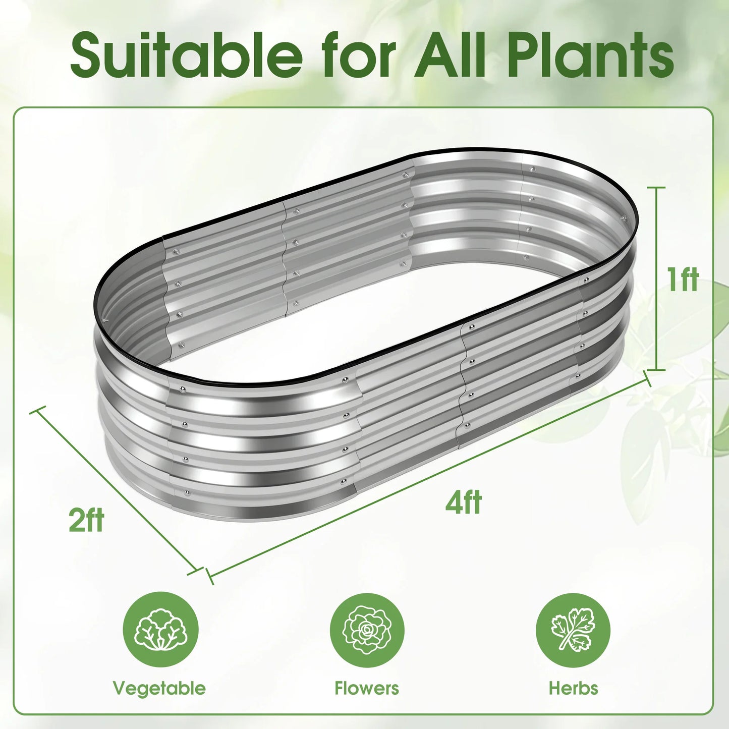 Outdoor Planter Box 4x2x1f With Open Bottom