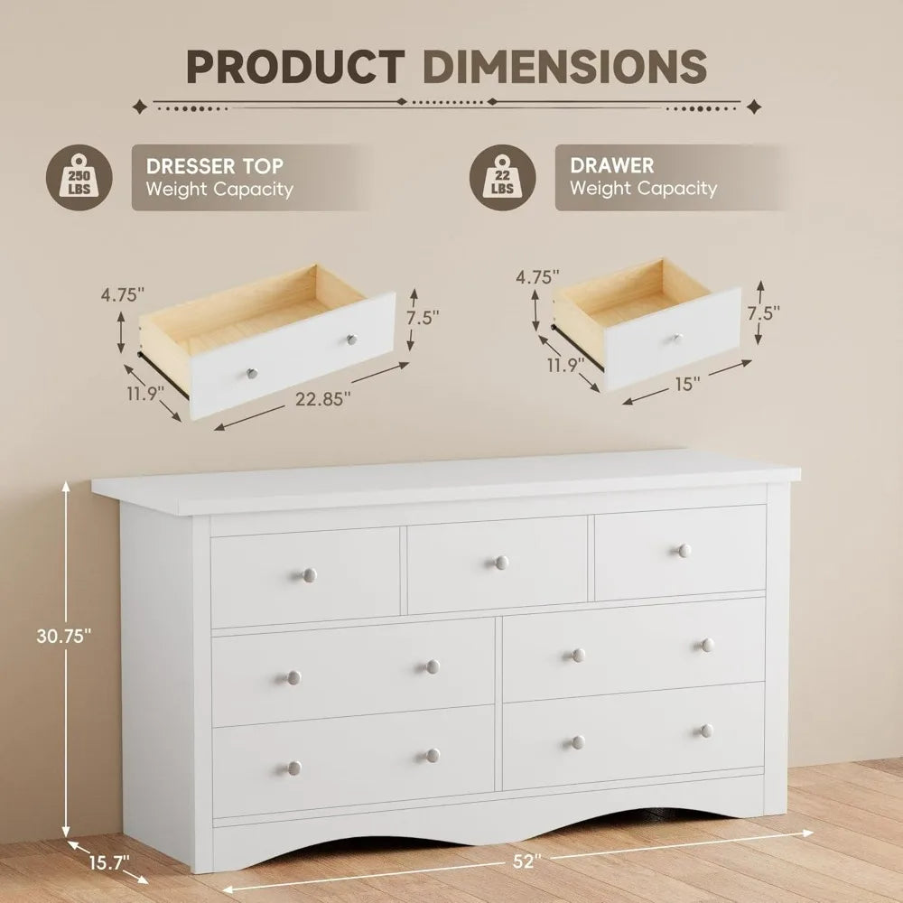 Wood Chest of Drawers, Dresser