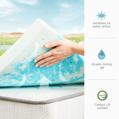 2-4 Inch Memory Foam Soft Mattress Topper