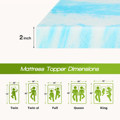 2-4 Inch Memory Foam Soft Mattress Topper