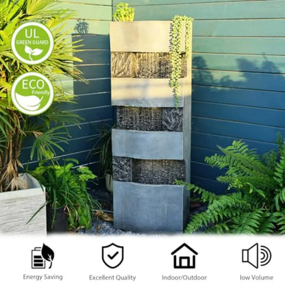 4 Tiers Free Standing Waterfall 40.5''H