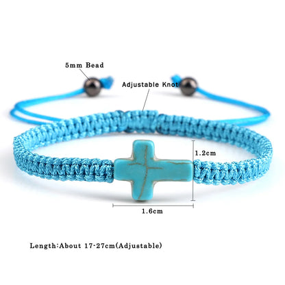 Hand Woven Jesus Cross Bracelet  Friendship Jewelry