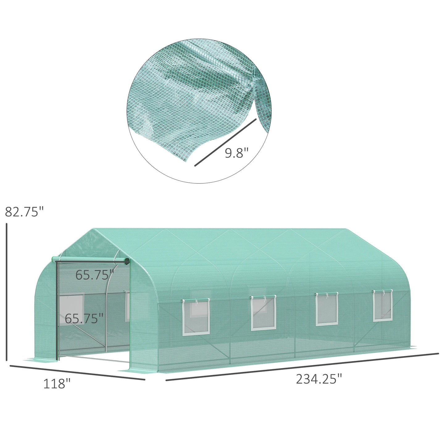 20' X 10' X 7' Large Walk-In Green House