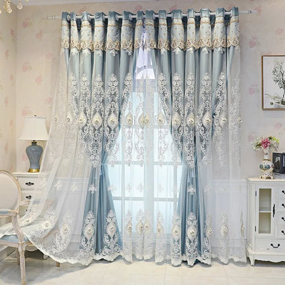 1PC Curtains dual-layer design for privacy and light control