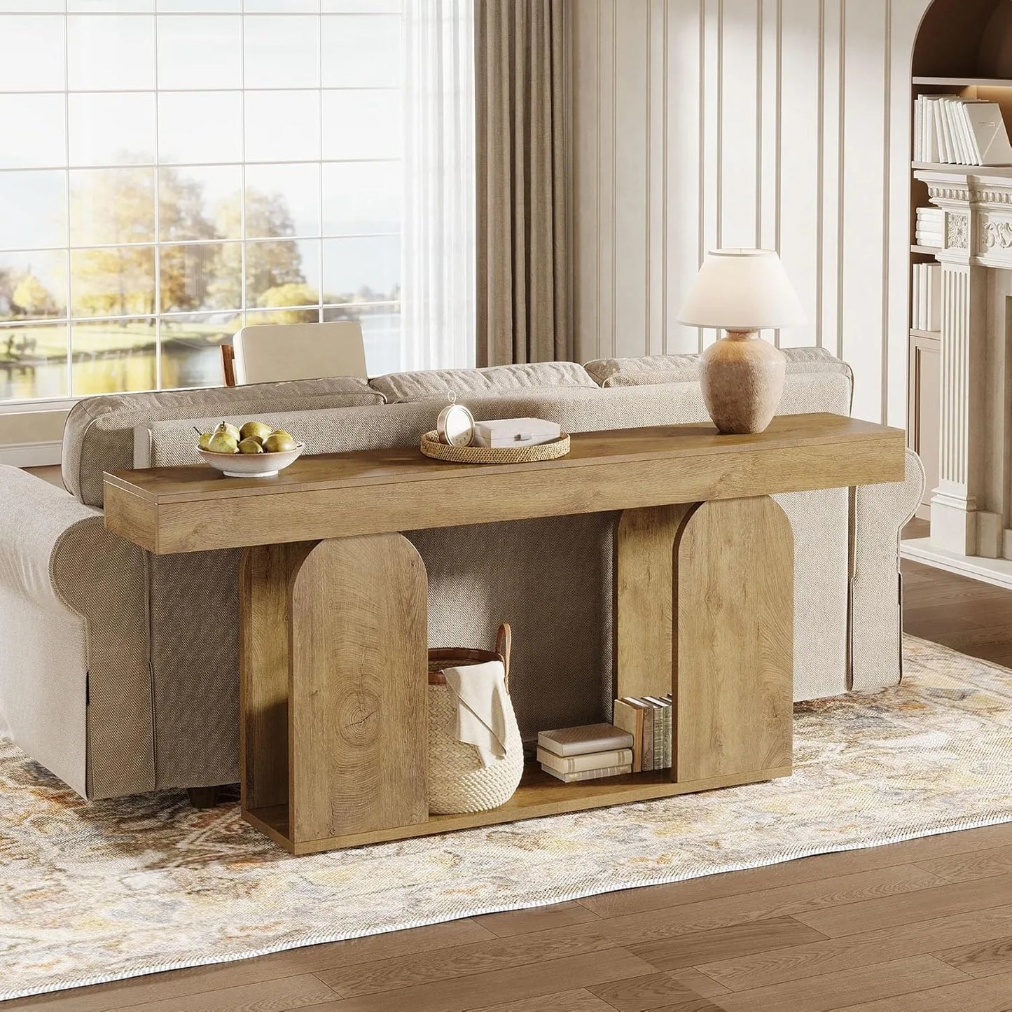 70.9-Inch Extra Long Farmhouse Console Table