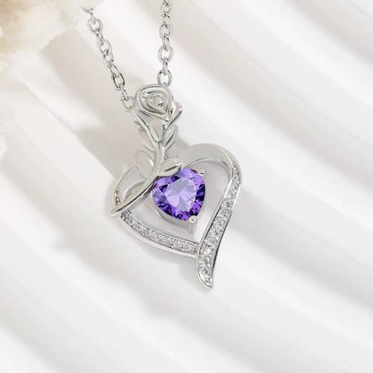 Elegant Style Heart shaped Pendant Necklace Without Box