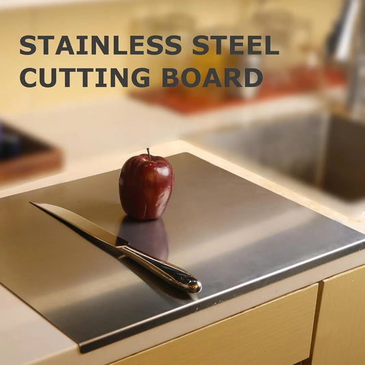 Large Stainless Steel Cutting Board with Lid And Non-Slip Pad
