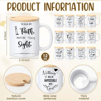 Sets Christian Coffee Mugs Gifts, Bible Verse Coffee Mugs 12 oz