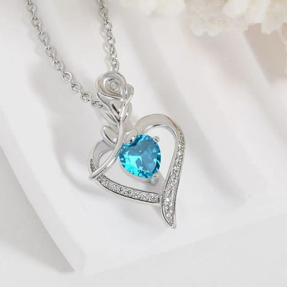 Elegant Style Heart shaped Pendant Necklace Without Box