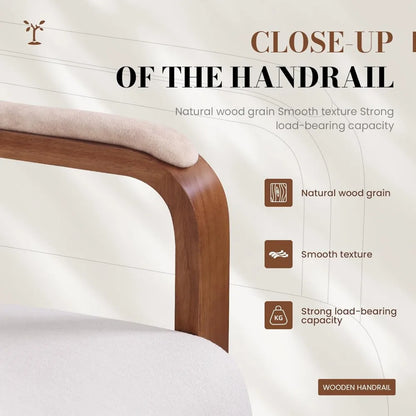 360° Swivel Accent Chair with Solid Wood Base