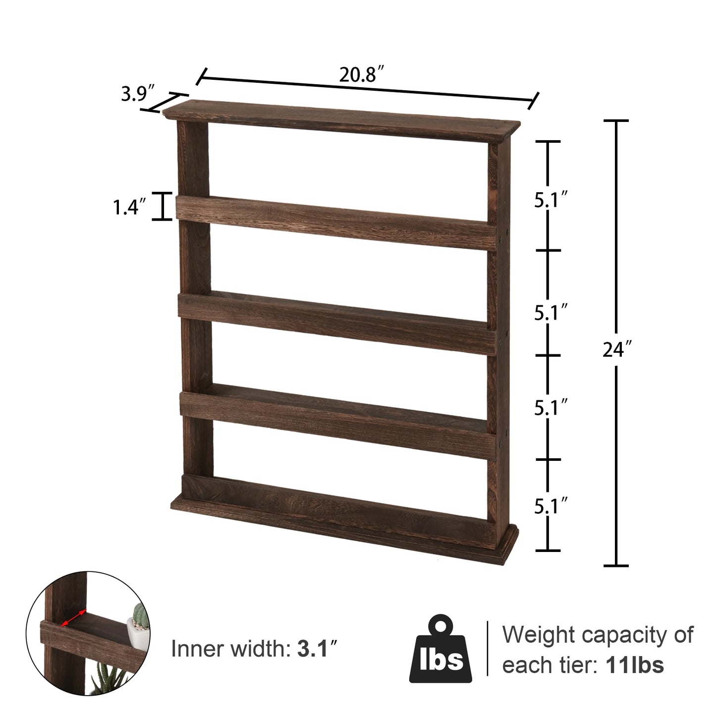 Wooden Spice Rack