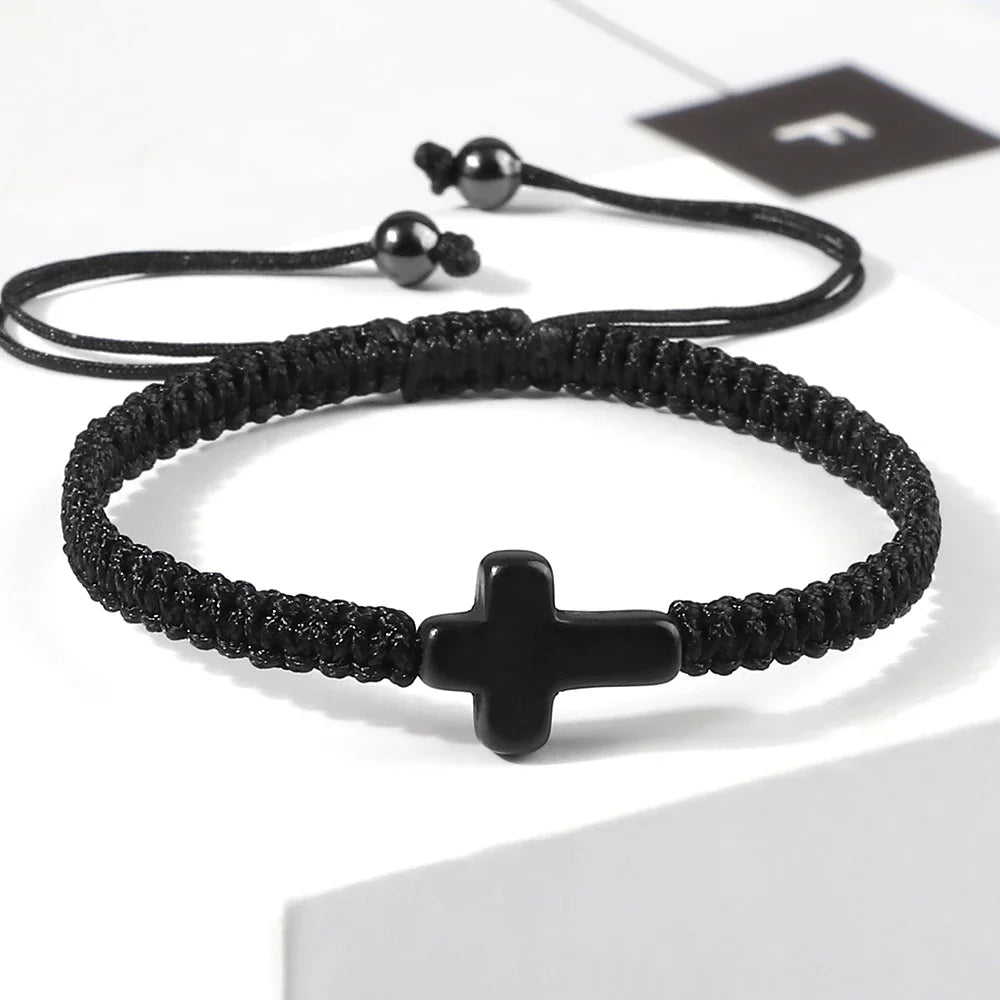 Hand Woven Jesus Cross Bracelet  Friendship Jewelry