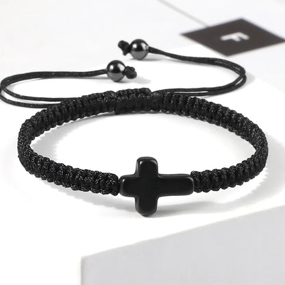 Hand Woven Jesus Cross Bracelet  Friendship Jewelry