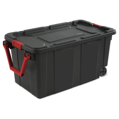 40 Gallon Wheeled Tote Plastic,  Set of 2