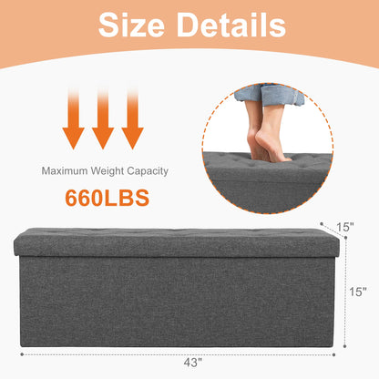 Folding Ottoman, Strong Load-bearing Capacity