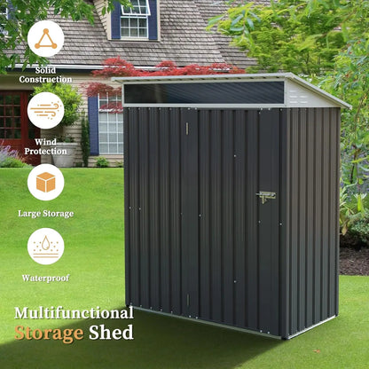 5 x 3 x 6 FT Outdoor Metal Garden Shed
