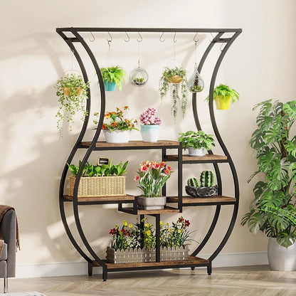 70.9 Inch Tall 6-Tier Vase-Shaped Ladder Plant Stand