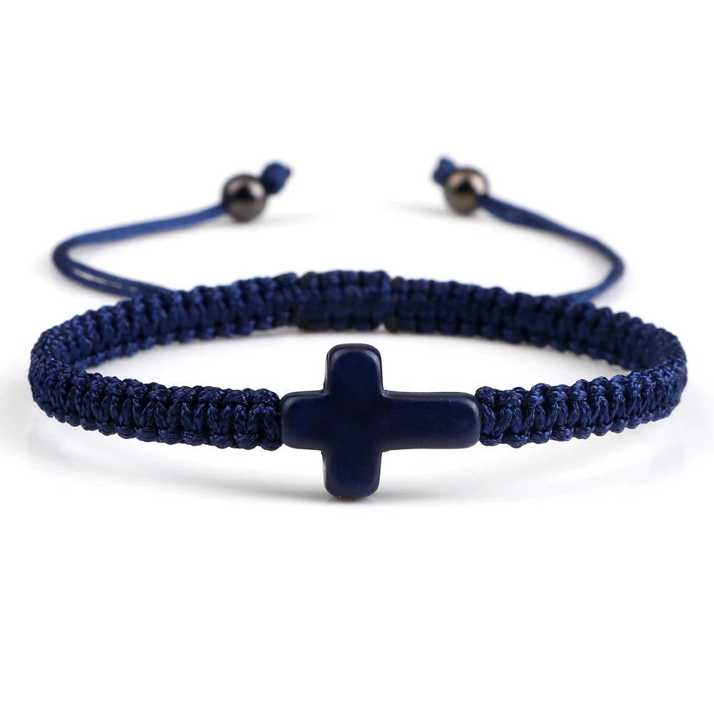 Hand Woven Jesus Cross Bracelet  Friendship Jewelry