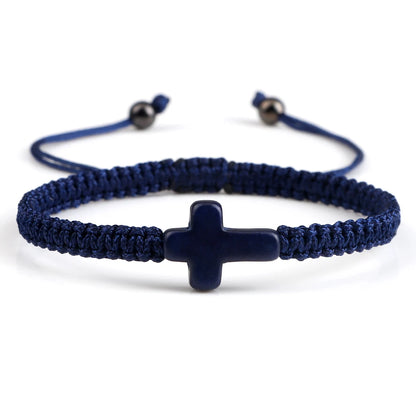 Hand Woven Jesus Cross Bracelet  Friendship Jewelry