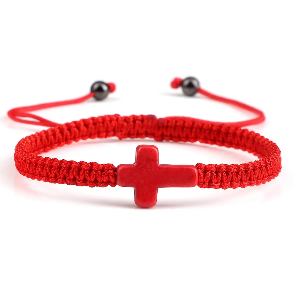 Hand Woven Jesus Cross Bracelet  Friendship Jewelry
