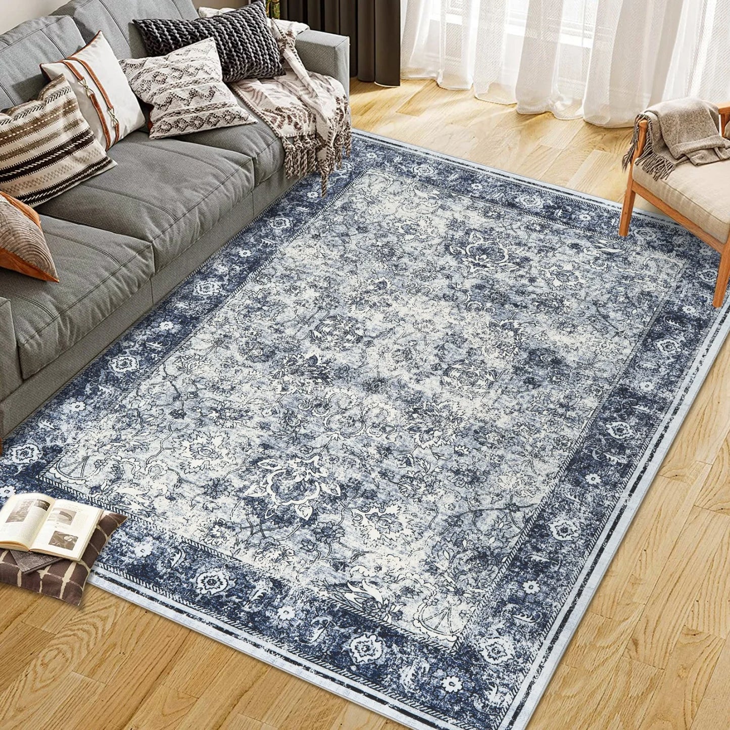 Vintage Area Rug Washable