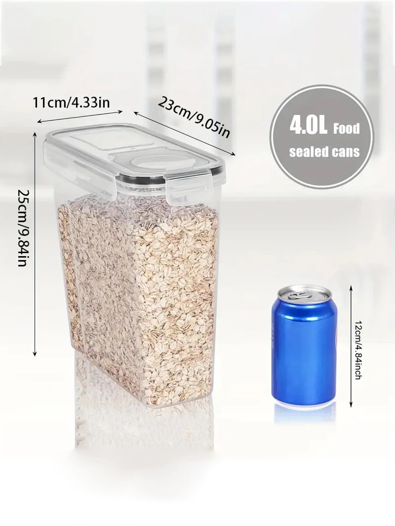 4pcs  Large Food Storage Containers With Lids