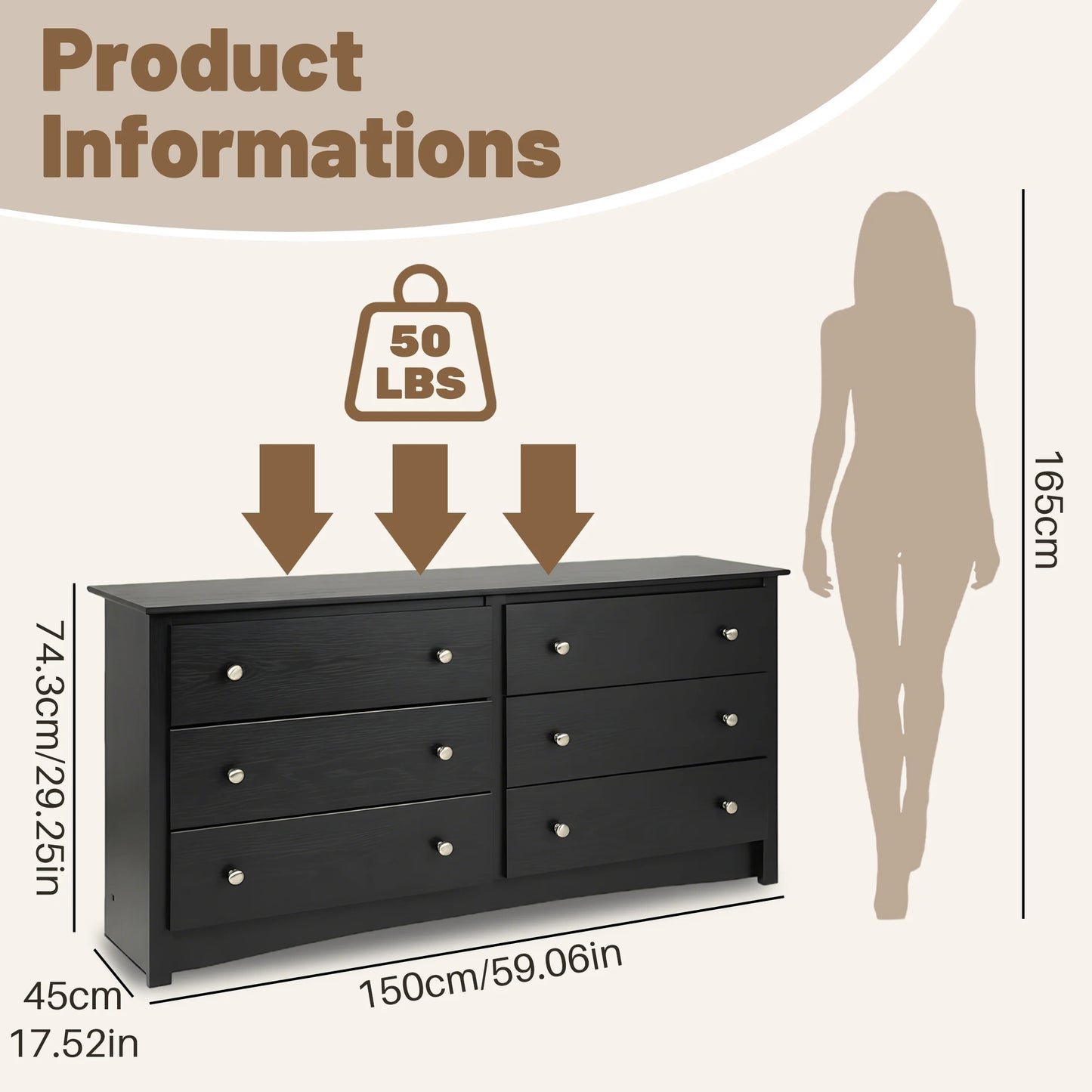 Wide Chest of Drawers