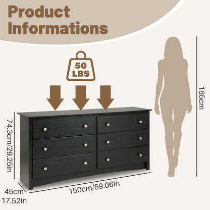 Wide Chest of Drawers