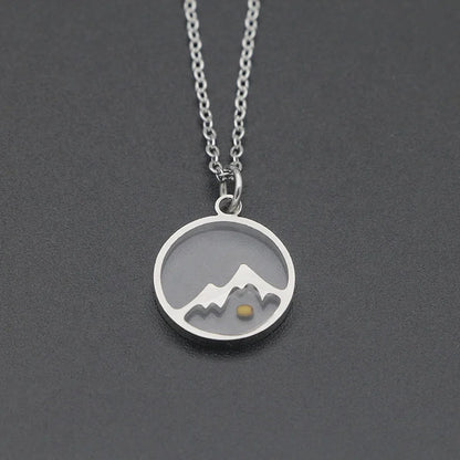 Faith can move mountains necklace stainless steel gold plated tiny mustard seed