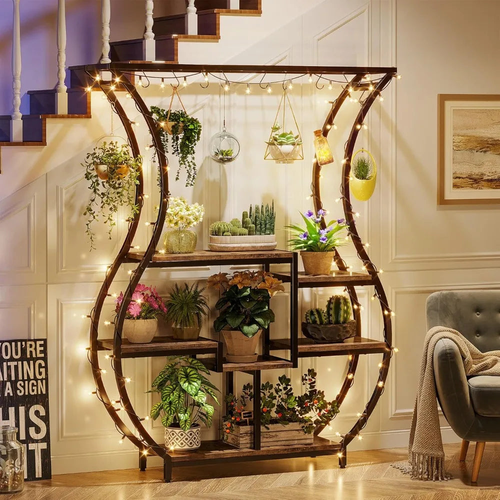 70.9 Inch Tall 6-Tier Vase-Shaped Ladder Plant Stand