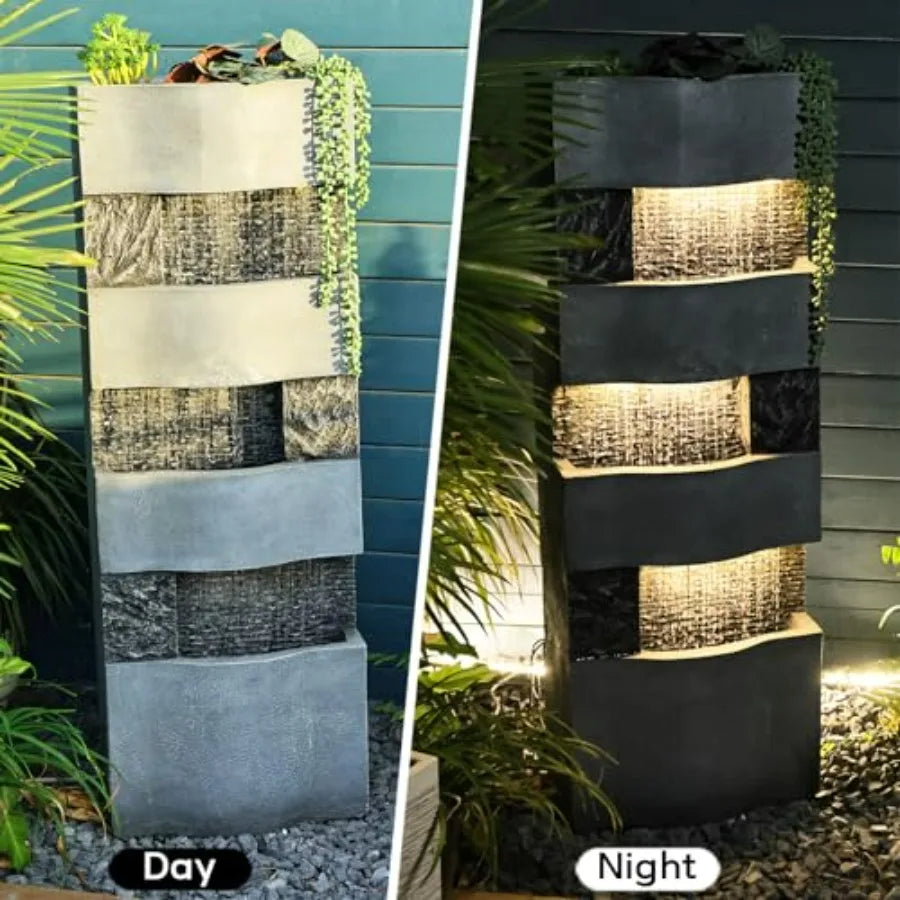 4 Tiers Free Standing Waterfall 40.5''H