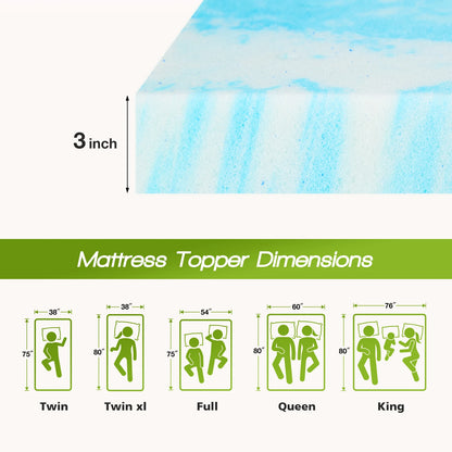 2-4 Inch Memory Foam Soft Mattress Topper
