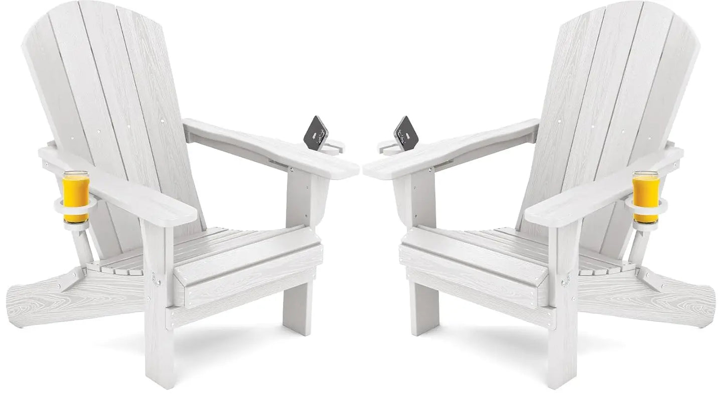 Adirondack Chairs Set of 2 HDPE All Weather Use