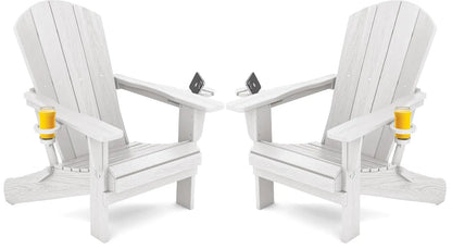 Adirondack Chairs Set of 2 HDPE All Weather Use
