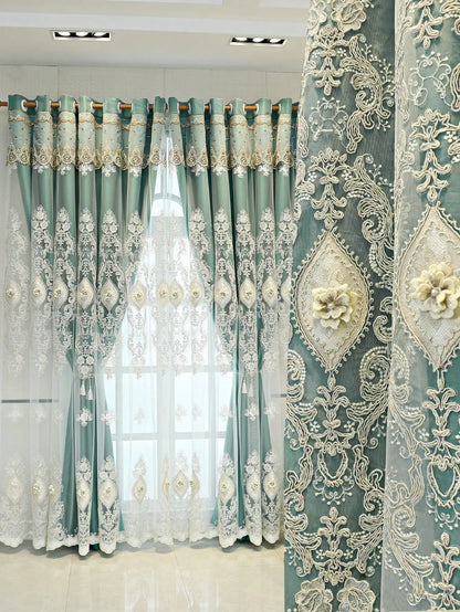 1PC Curtains dual-layer design for privacy and light control
