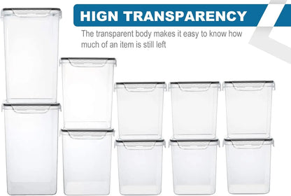 Large Airtight Food Storage Containers, 10-Pack