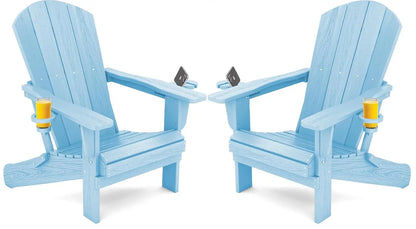 Adirondack Chairs Set of 2 HDPE All Weather Use