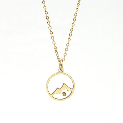 Faith can move mountains necklace stainless steel gold plated tiny mustard seed