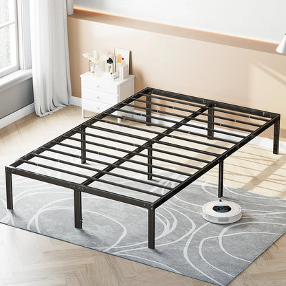 Basic Metal Platform Bed Frame Steel Slat Support 350LBS
