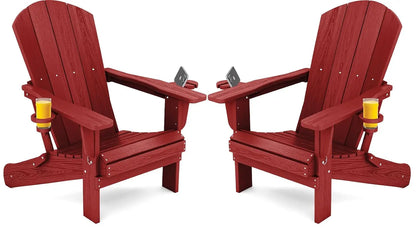 Adirondack Chairs Set of 2 HDPE All Weather Use