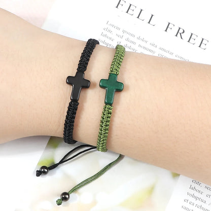 Hand Woven Jesus Cross Bracelet  Friendship Jewelry