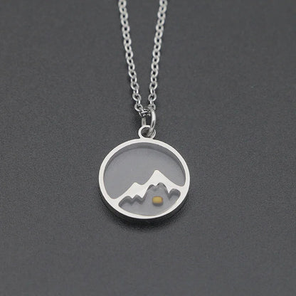 Faith can move mountains necklace stainless steel gold plated tiny mustard seed